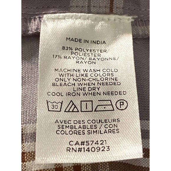 Ann Taylor LOFT Plaid Ruffle Cropped Blouse Large - Picture 9 of 9